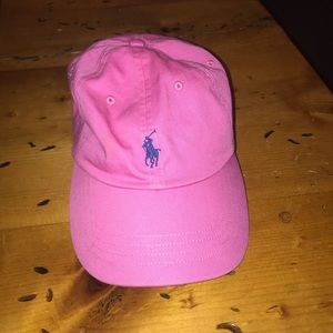 Polo Pink and Navy Cotton Chino Baseball Cap